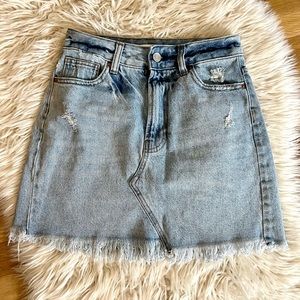 PacSun Distressed Jean Skirt